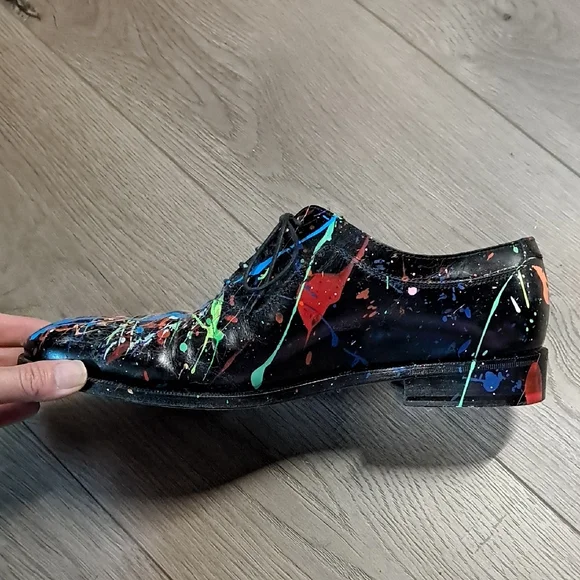 Salvatore Ferragamo Black Multicolor Oxfords - Picture 5 of 10